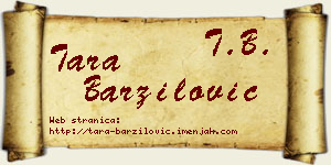 Tara Barzilović vizit kartica